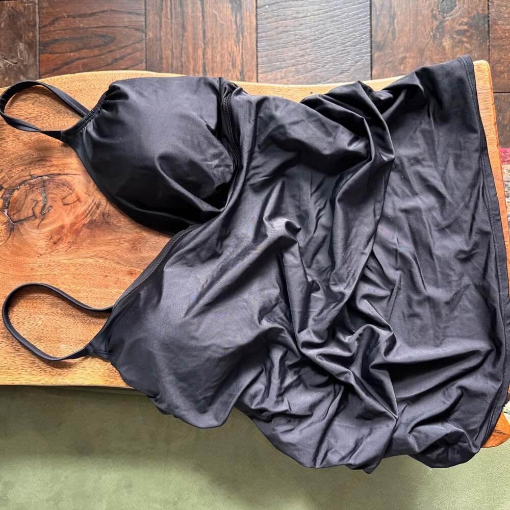 H&M Mama Maternity Swimsuit Tankini Top Size L Black